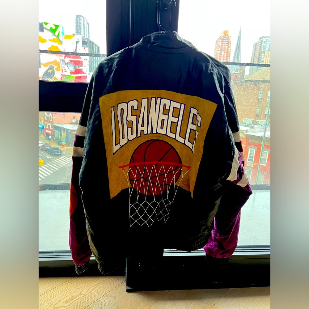 Retro Lakers Leather Jacket